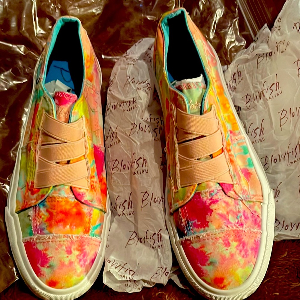 Blowfish women’s sneakers.  Tie dyed, size 7.5